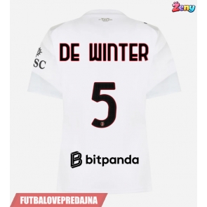 Lacne Ženy Futbalové dres AC Milan Koni De Winter #5 2026-27 Krátky Rukáv - Preč